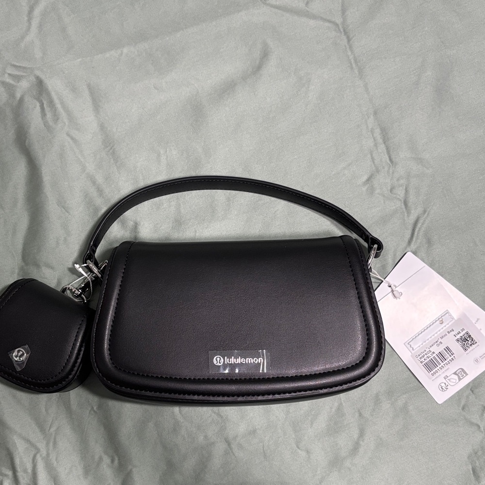 lululemon athletica Black Cactus “Leather” Mini Bag
